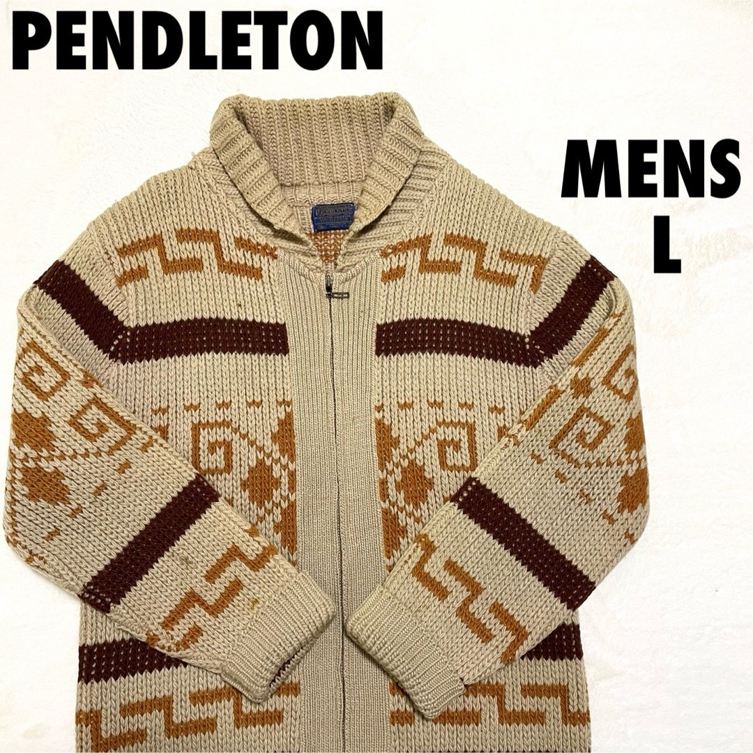 70S 80S Pendleton Native Pattern Cowichan Knit Me… - image 1