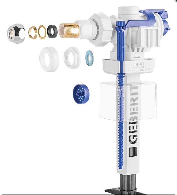 Robinet flotteur GEBERIT 383 alimentation latérale 3/8 compact