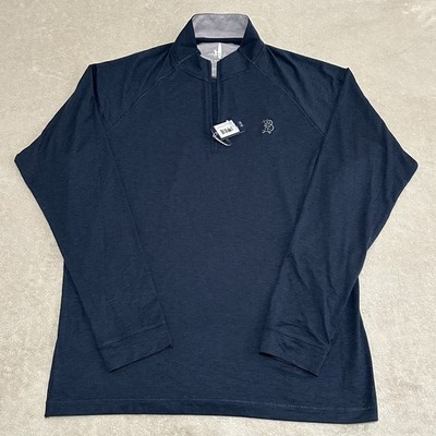 Johnnie O Freeborne Mens Quarter Zip Golf Pullover Wake Navy JMKO3620 Medium