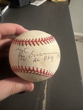 Rod Carew Signed baseball Inscribed AL Roy 1967. Unique Item