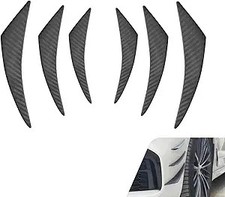 6PCS Car Spoiler Canards Kit, Self-Adhesive Front Bumper Lip Splitter, Universal