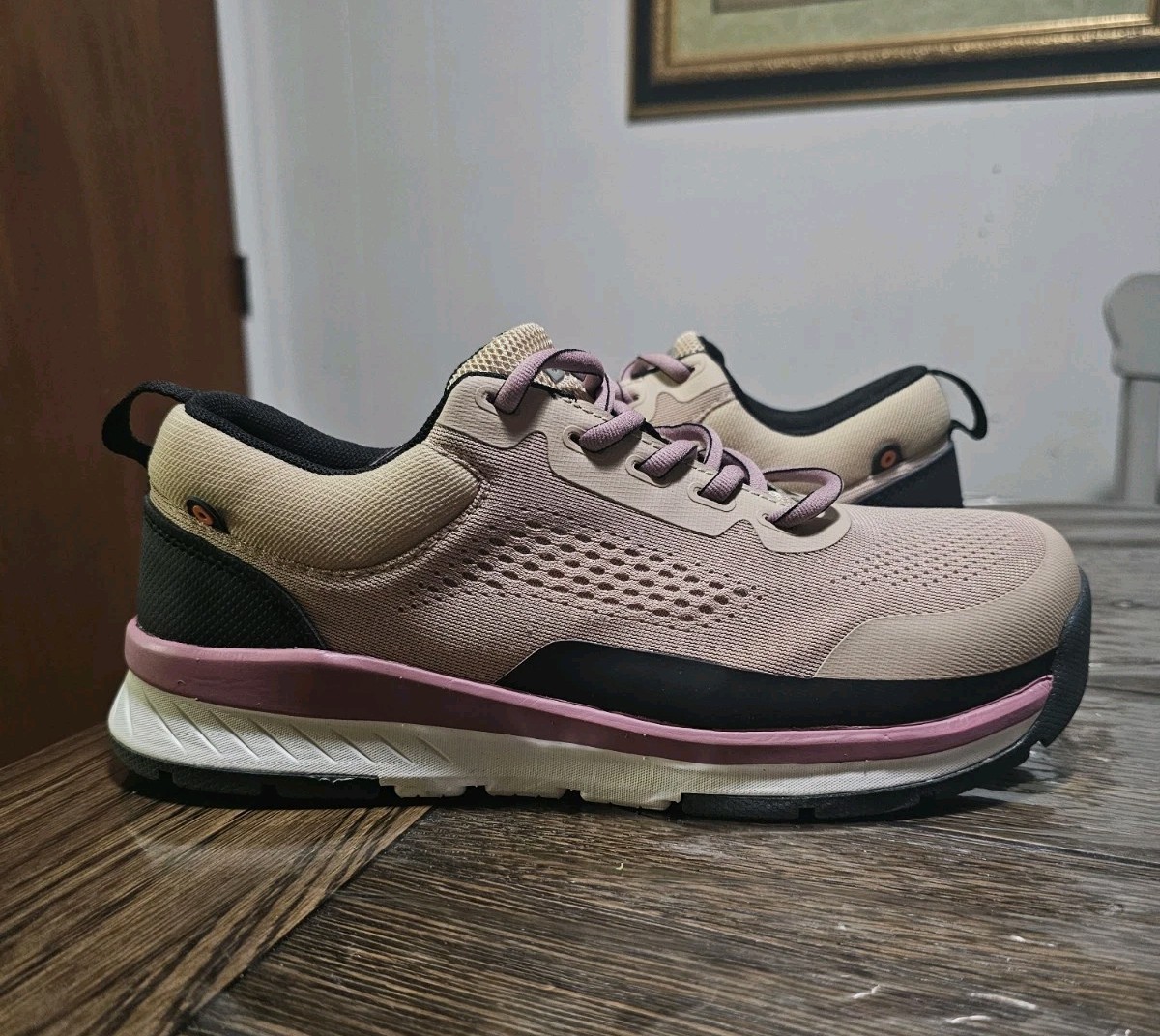 Bogs Sandstone Composite Safety Toe Work Sneakers — Women’s 8 Taupe