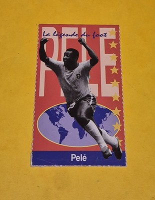 PELE BRASILIEN DIE LEGENDE DES FUSSBALLS KARTE BLAU WEISS FUSSBALL 