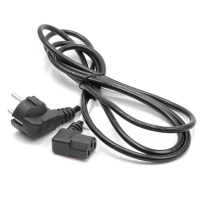 Stromkabel C13 Buchse für Kaltgeräte Stecker PC Monitor Drucker 2m gewinkelt