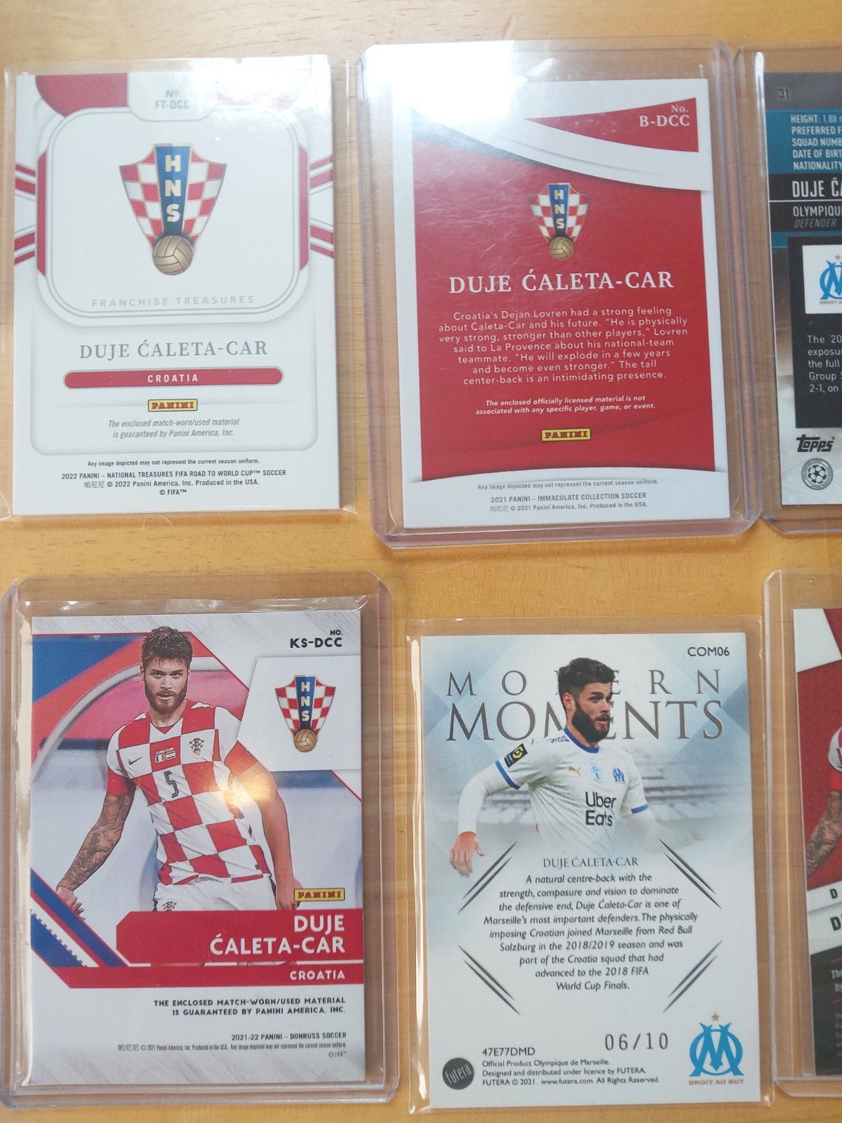 Duje Caleta Car Croatia CARD LOT Obsidian National Treasures 10/10 Auto Futera view 7