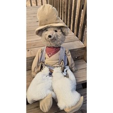 VINTAGE Cowboy Bear Tilly Plush Stuffed Animal 1987 LIMITED Wild Bill LARGE