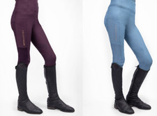 Girls Coldstream Next Generation Ednam Riding Tights Age 9-10 13-14 Purple Blue