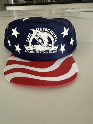 Vintage Cobra Caps Lake Okeechobee Roland Martin's Marina USA Snapback Hat