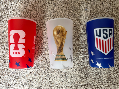 Michelob Ultra FIFA World Cup 2026 USA Trophy Set Of 3 Plastic
