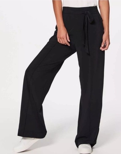 Lululemon Noir High Rise Wide Leg Pants Black Women’s Size 6 Office Athleisure - Picture 2 of 18