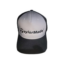 Adidas Taylormade Hat Snap Back Black Gray Performance Golfer Mens Nice Clean