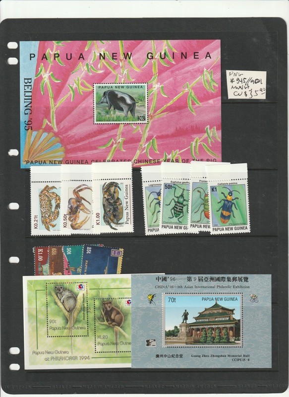 Papua New Guinea #845/901 MNH sets  CV $35.90