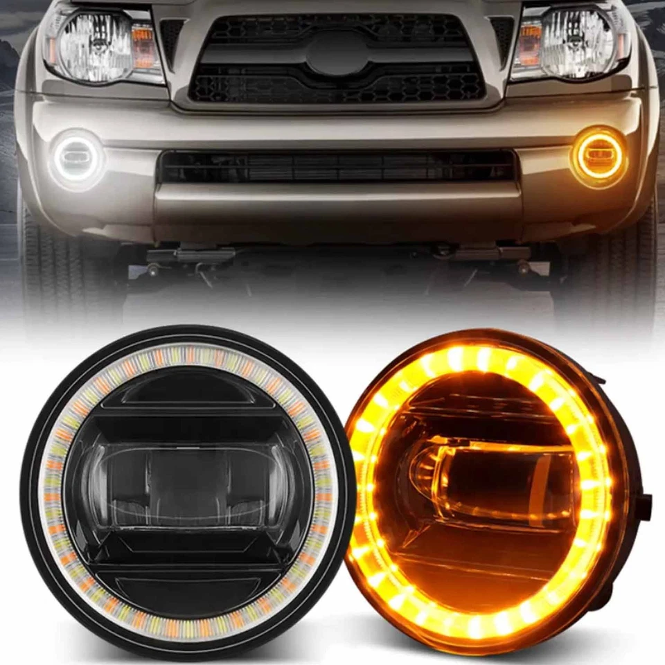 2 PIEZAS Luces antiniebla LED de parachoques de 4,7" para Toyota Tacoma 05-11 Tundra Sequoia Solara Foto 2 de 4