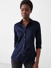 Banana Republic Factory Tailored Easy-Care Shirt in Navy ~ NWT ~ Size 10