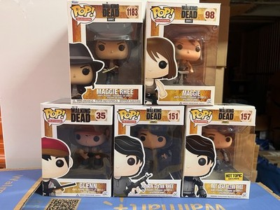 Funko POP Walking Dead Glenn Rhee Maggie Exclusives