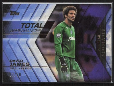2015 Topps Premier Gold David James #AA-8 All-Time Accolades