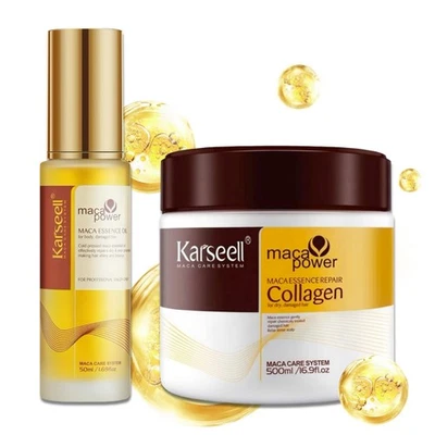 KARSEELL Carseel Maca Essence Hair Care Repair Kit Hair Mask Collagen Hair Argan Oil