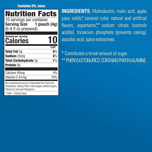 Alpine Apple Mix Spiced Cider Sugar-Free 10 Packets / Pouches Powder (Pack of 2) - 第 2/9 張圖片