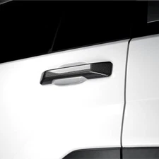 Carbon Side Door Handle Cover Trim For Hyundai Santa Fe 2024 2025 Manual Button