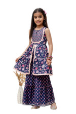 Indian Ethnic Kids Stylish Kurta with Sharara dress for Girls
