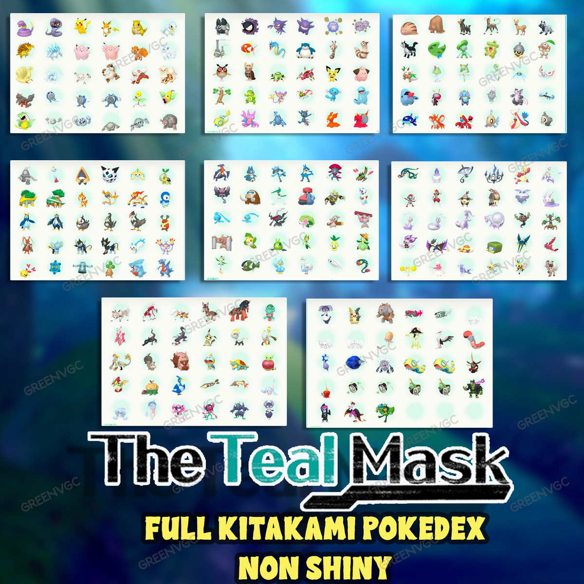 Complete Teal Mask DLC Pokedex Pokemon Home 6IV Shiny Pokemon Scarlet and  Violet