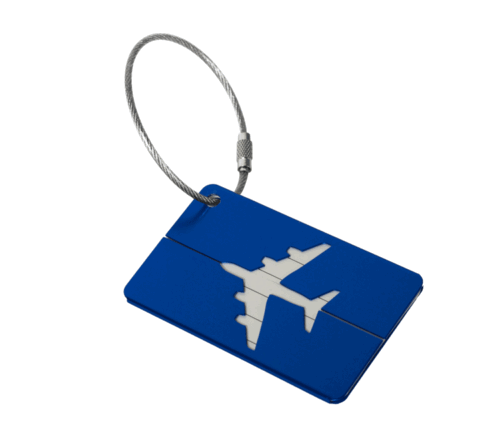 Luggage Tags Holiday Suitcase Aluminium Labels Travel Bag ID Plane Design New - Picture 5 of 56
