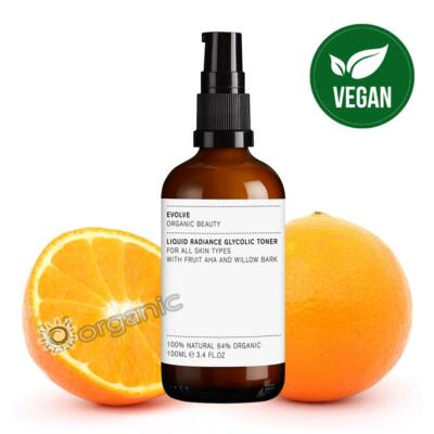 Evolve Beauty Organic Natural Liquid Radiance Glycolic Gesichtswasser 100ml