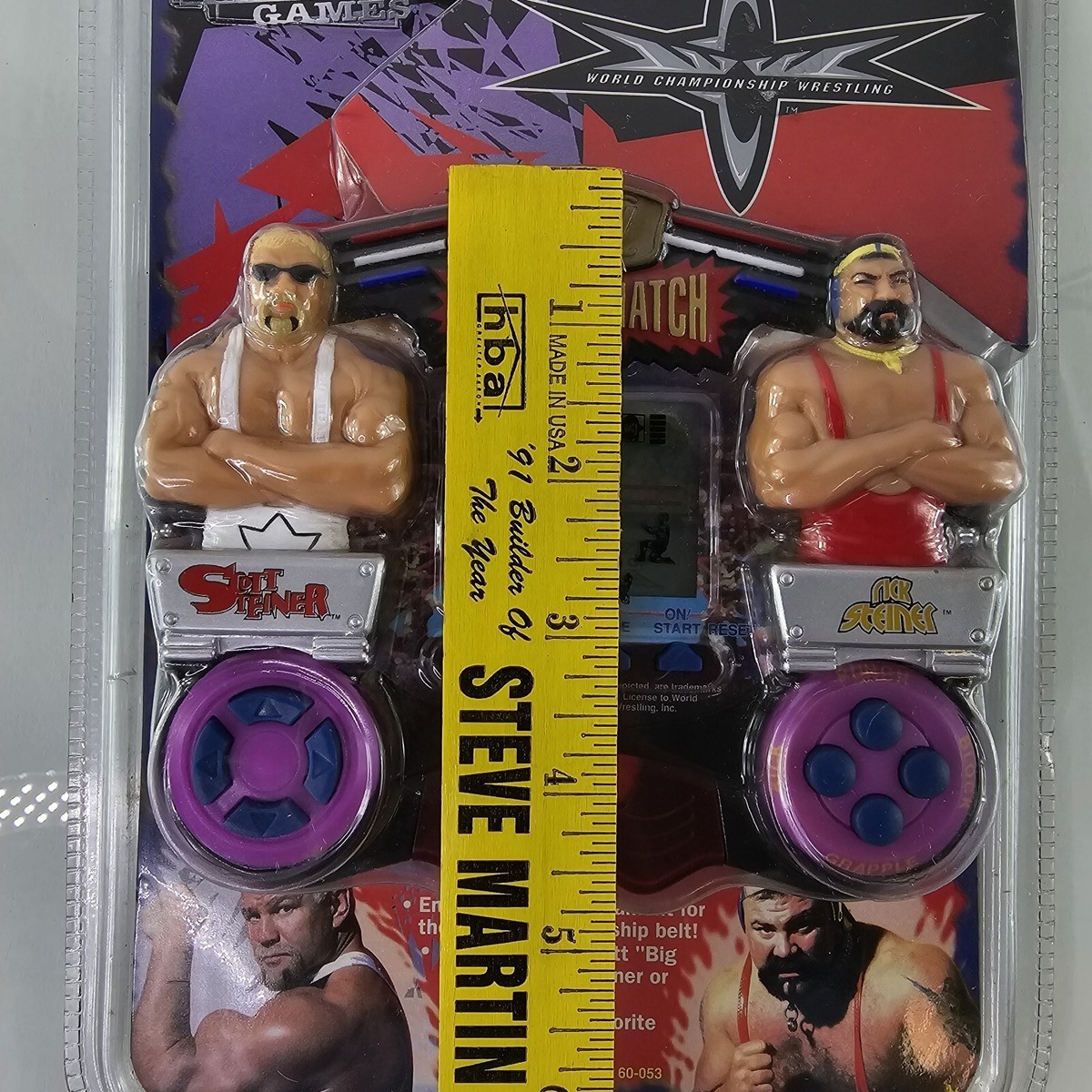 ⚽️タイガー・エレクトロニクス⚽️✨ WCW Grudge Match❣️超レア❣️ Tiger WCW Steiner Brothers Handheld LCD Game Grudge Match