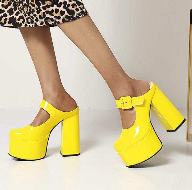 PANTOFOLA D’ORO Sandali donna estivi plateau tacco spesso scarpe discoteca ciabatte tacco alto