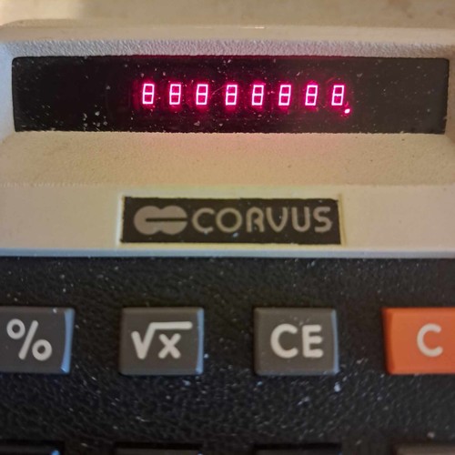 Corvus 310 Vintage elektronischer Taschenrechner 4 AA Batterien getestet funktioniert - Bild 2 von 9