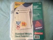 Avery Standard Weight Sheet Protectors Clear 60ct NEW Acid Free 3 Ring Reports