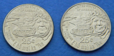 2023 P&D EDITH KANAKA'OLE AMERICAN WOMEN QUARTER SET OF 2 QUARTERS COINS