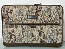 Vintage Jordache Floral Tapestry Suitcase Carry On 20  x6  x14  