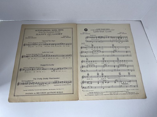 Let's Get Lost 1953 FRANK SINATRA Vintage Sheet Music - Picture 2 of 4