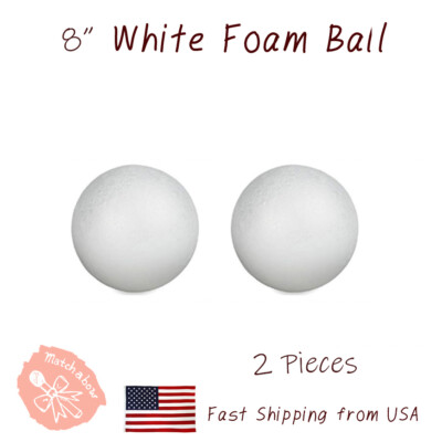8'' Foam Ball Round White Polystyrene Modelling Sphere Foam Craft