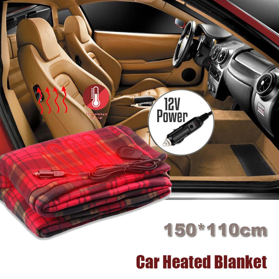 12V Heated Travel Electric Blanket, Car Electric Blanket for Children / Dogs Cat - image 3 of 4