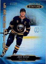2020-21 Upper Deck Stature Gravitas Blue #G19 Jack Eichel /25 - NM-MT
