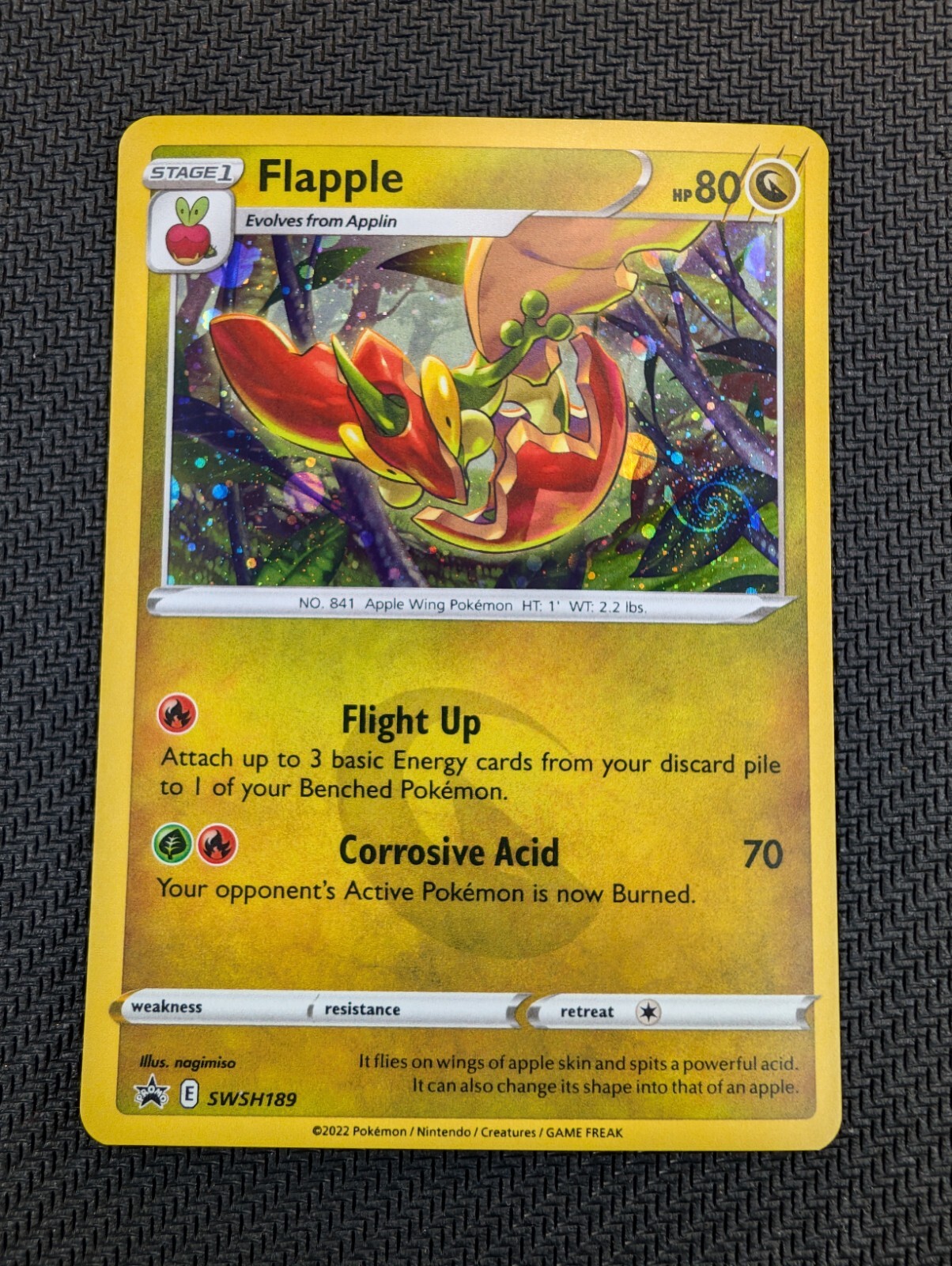 Swirl FLAPPLE BLACK STAR PROMO SWSH189 BRILLIANT STARS POKÉMON TCG CARD, NM
