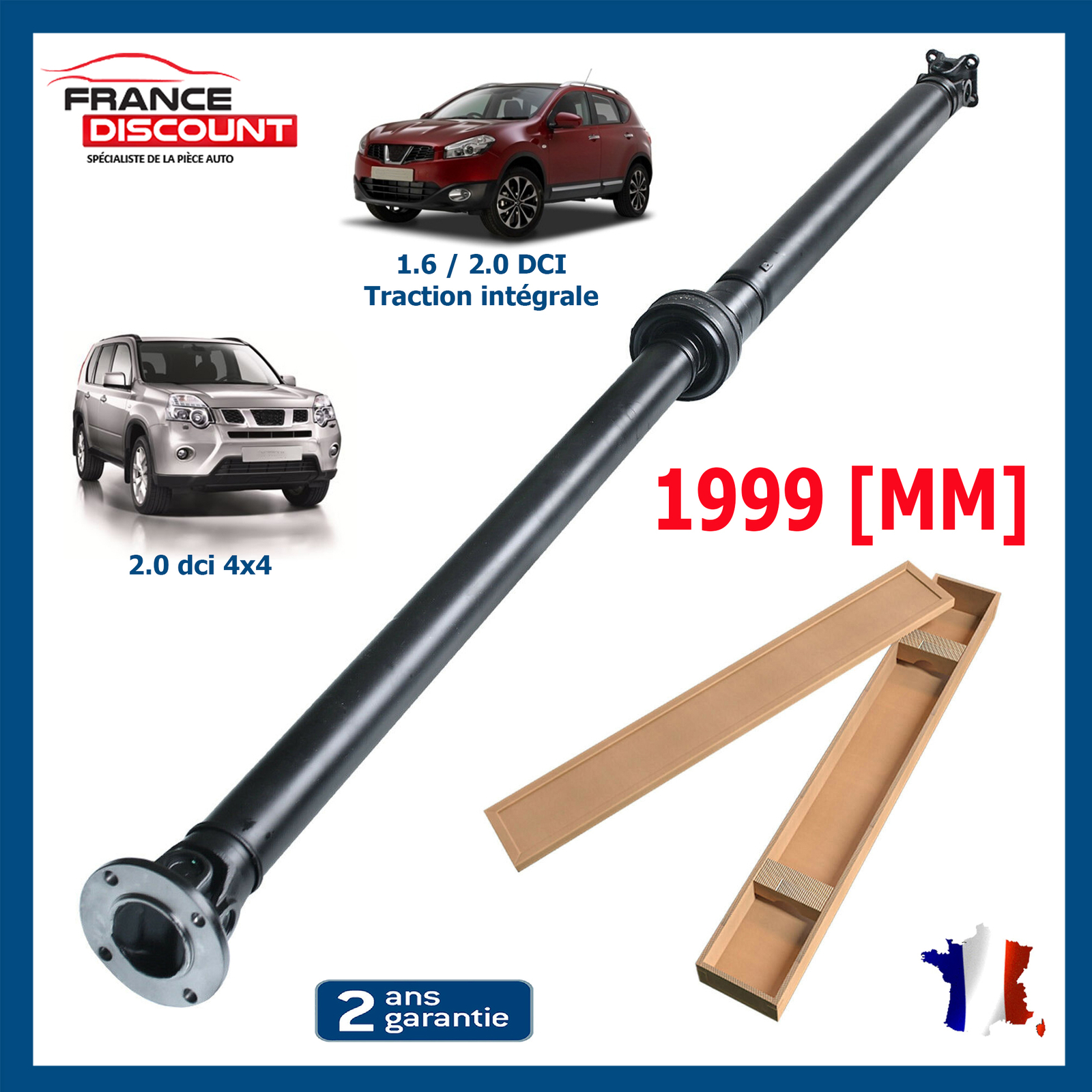 Arbre de transmission Nissan Qashqai 2.0 dCi contre les vibrations au volant