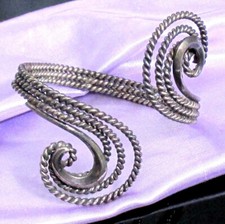 VTG 50s RARE RUNWAY NAPIER SILVER TWIST CUFF ...