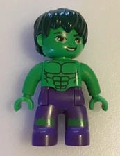 Incredible Hulk Lego Duplo Loose Figure Green & Purple From 10876 Superhero 