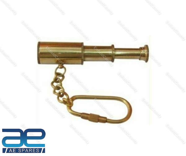 AEspares Handgemachte Messing SchlüSselanhäNger Kettenring Nautisch Gold Key Fob-image