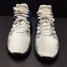 Adidas Boys EQT Support Adv Junior Casual Sneakers Off White Blue Black Size 5.5
