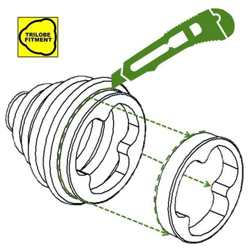Car Drive Shaft CV Boot Kit Split Inner Or Outer Use Kit A Grade Trilobal - Image 3 of 4