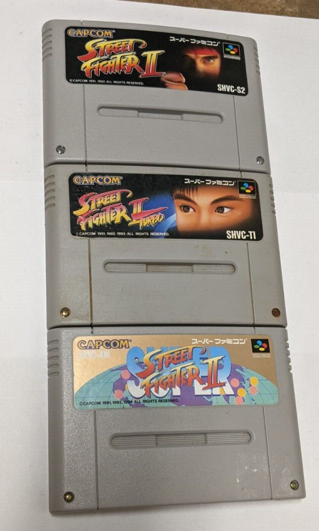 Nintendo Super Famicom Lot of 3 - Street Fighter Collection