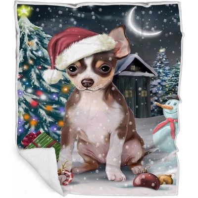 Chihuahua Dog Blanket - Have a Holly Jolly Christmas - Super Soft & Warm Pet ...