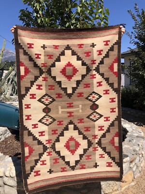 Antique Genuine Navajo Blanket ANTIQUE NAVAJO WEAVING RUG