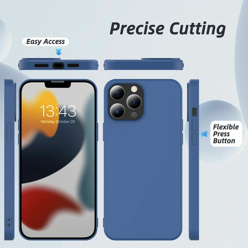 For iPhone 13 Pro Max 13 Mini Case Liquid Silicone Cover/Camera/Screen Protector - Picture 19 of 47