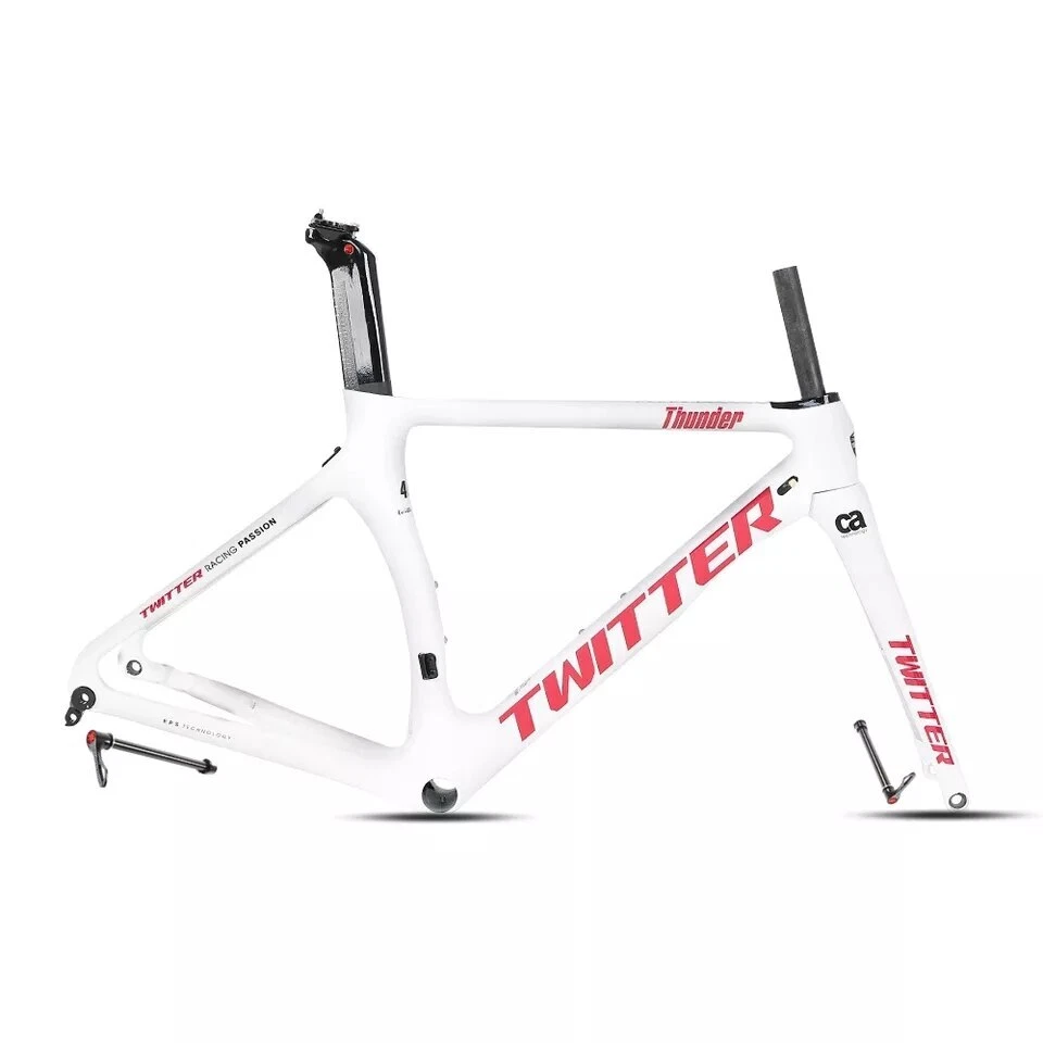 700C Aero Carbon Fiber Road Bike Frame C Brake Carbon Fork Gravel Bike Frameset - Image 3 of 4