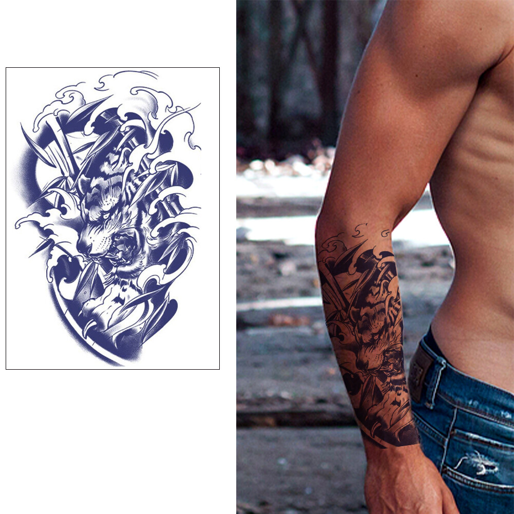 2Pcs Cool Tattoos Semi-permanent Animal Tattoo Stickers Body Art for Men  Women | eBay